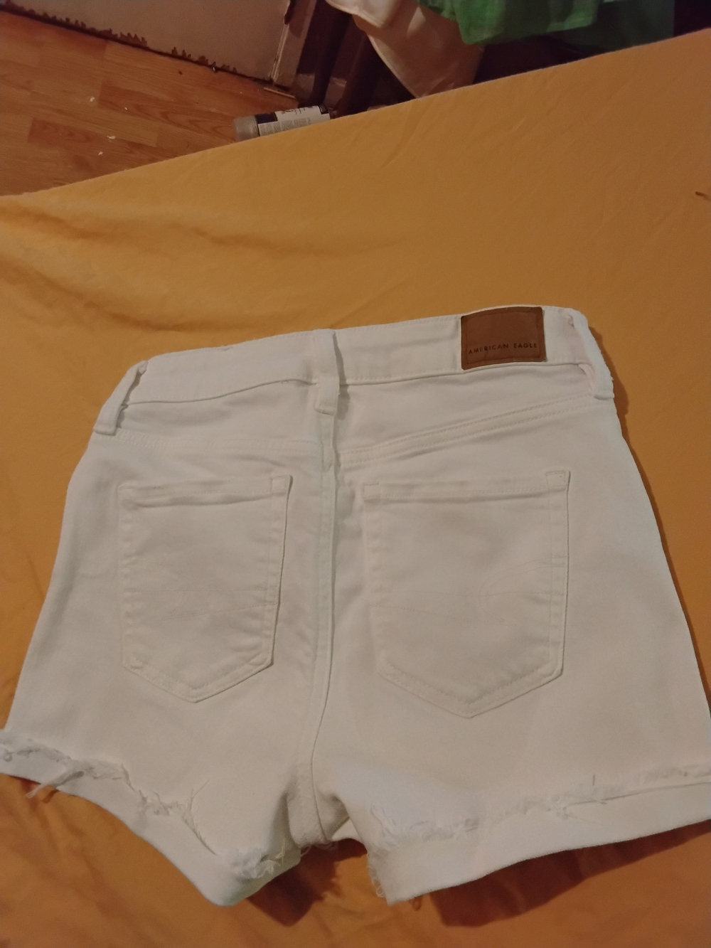 American Eagle Outfitters White Frayed Denim Shorts